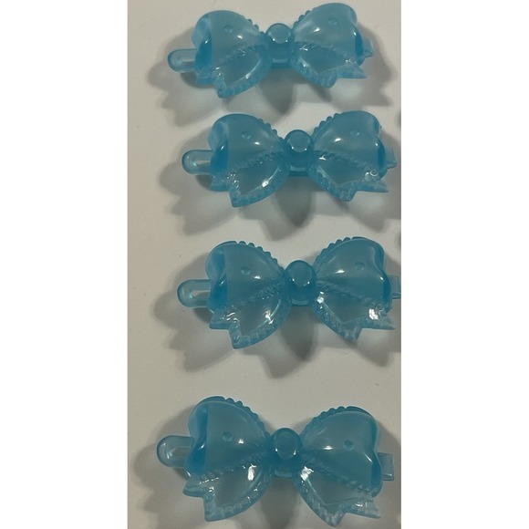 Vintage Lot Girl's Hair Clip Bows Barrettes Translucent Colorful 80's 90's Y2K - Picture 4 of 13